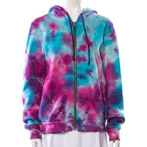 Aviator Nation Tie-Dye Hoodie - Blue and Purple